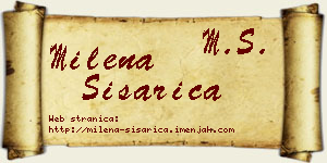 Milena Šišarica vizit kartica
